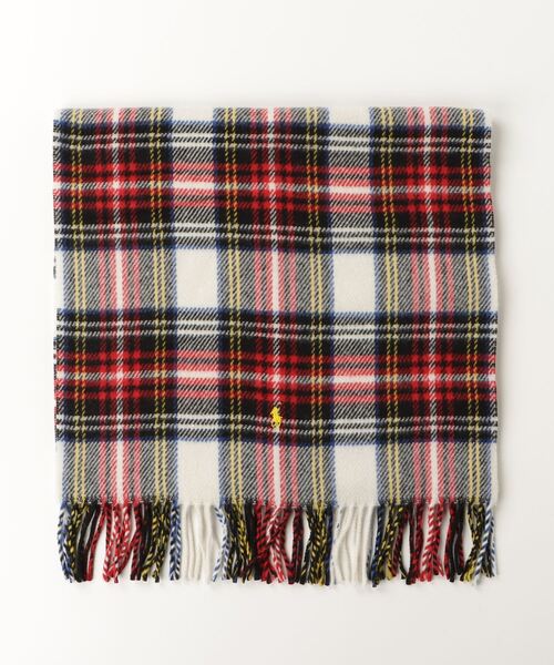 セール】チェック フリンジ ウール ツイル スカーフ（マフラー）｜POLO