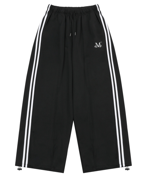 MUCENT(ムセント)の「ラカンサイドラインストリングワイドパンツ 男女共用(スウェットパンツ・レディース・ブラック・FREE)」の2枚目の写真