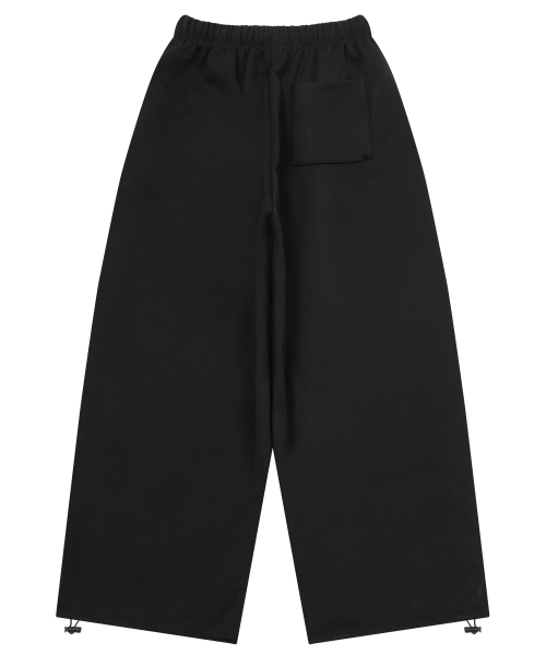 MUCENT(ムセント)の「ラカンサイドラインストリングワイドパンツ 男女共用(スウェットパンツ・レディース・ブラック・FREE)」の4枚目の写真