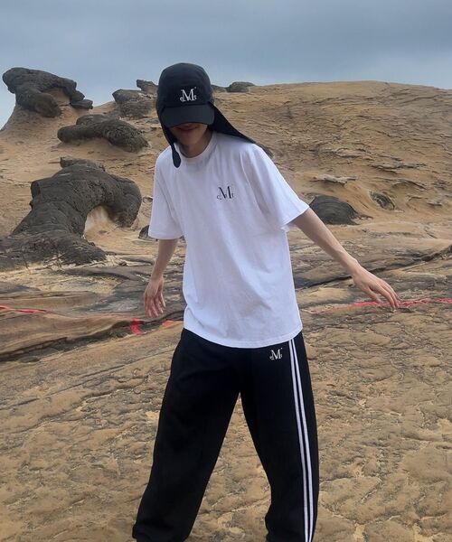 MUCENT(ムセント)の「ラカンサイドラインストリングワイドパンツ 男女共用(スウェットパンツ・レディース・ブラック・FREE)」の6枚目の写真