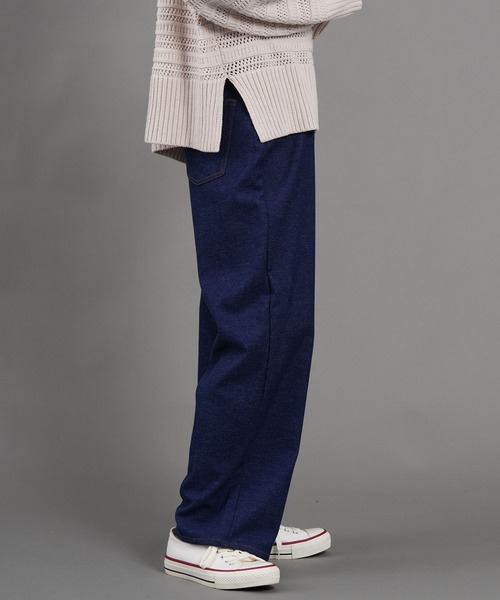 .WORKS(ドットワークス)の「両面起毛デニムワイドパンツ 股下68cm丈(デニムパンツ・レディース・ブラック/ダークグレー/ネイビー/ダークブルー・61/64/67/S-Regular/M-Regular/L-Regular)」の15枚目の写真
