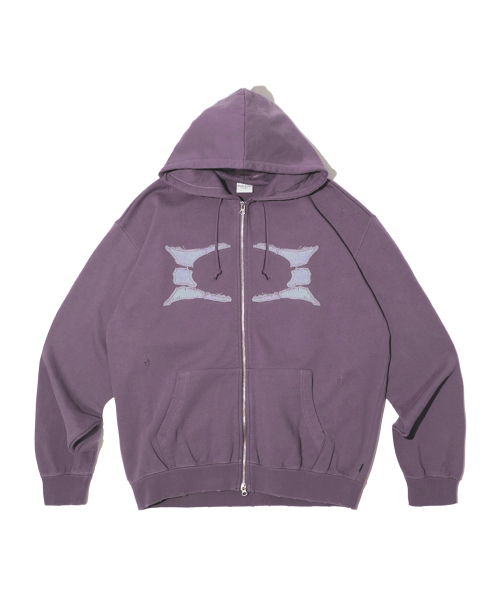 CRITIC(クリティック)の「BREAKING WORMHOLE HOODIE ZIPUP PURPLE(パーカー・レディース・その他・MEDIUM/LARGE/X-LARGE)」の2枚目の写真