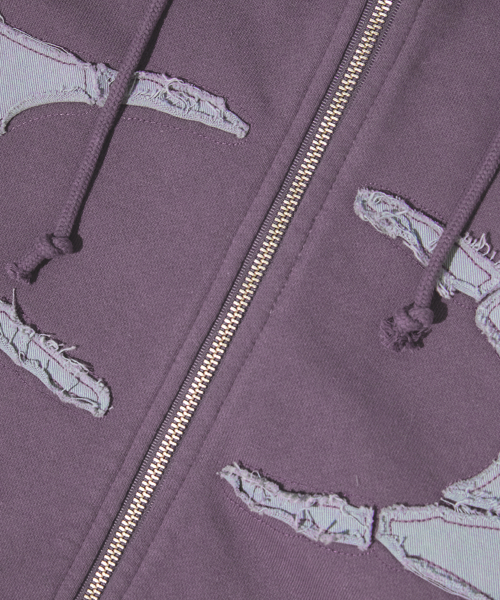 CRITIC(クリティック)の「BREAKING WORMHOLE HOODIE ZIPUP PURPLE(パーカー・レディース・その他・MEDIUM/LARGE/X-LARGE)」の5枚目の写真