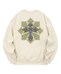 KMC0018 クロスガット 裏起毛 スウェット - クリーム