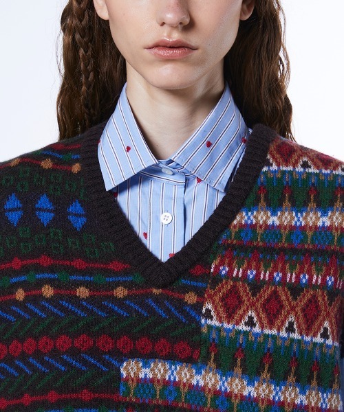 DOUBLE STANDARD CLOTHING（ダブルスタンダードクロージング）の「フェアアイルニットベスト（ベスト・レディース・マルチ・FREE）」の6枚目の写真