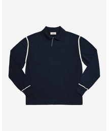 sortie（ソルティ）の「Essential Comfort Combination Knit (Navy)（ニット/セーター）」