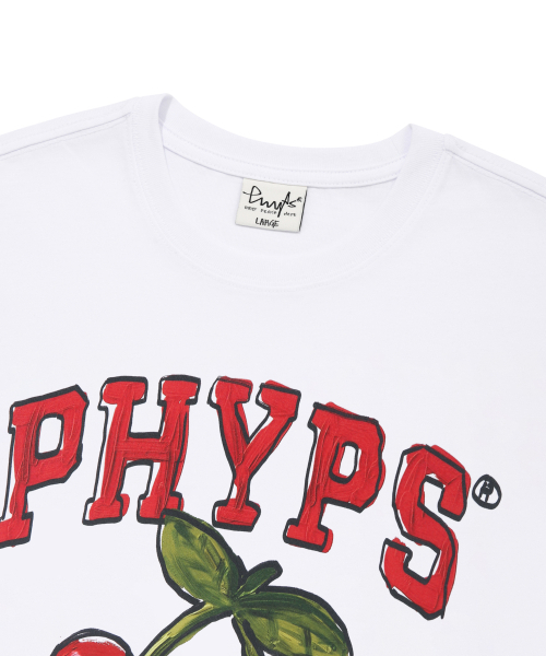 PHYSICAL DEPARTMENT(フィジカル デパートメント)の「モンデイルーチン チェリー 半袖Tシャツ_ホワイト(Tシャツ/カットソー・レディース・その他・LARGE/MEDIUM/SMALL/X-LARGE)」の3枚目の写真