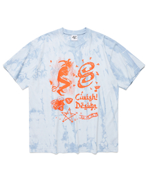 Cavish（カビシ）の「OVERDYED ROAR SS TEE BLUE(CV2EMUT504A)（Tシャツ/カットソー）」