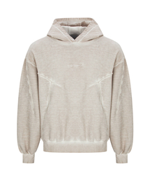 VINTAGE WASHED PIPING HOODIE (SAND BEIGE)