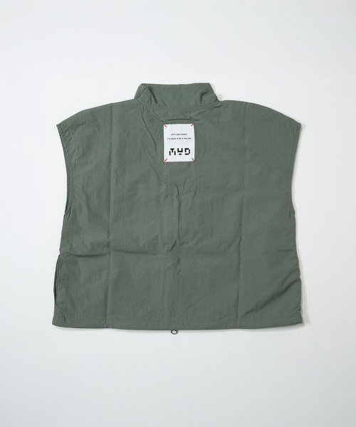 MAKE YOUR DAY（メイクユアデイ）の「ダブルジップナイロンベスト■80～140cm（ベスト・キッズ・ブラック/カーキ・80/90/100/110/120/130/140）」の6枚目の写真