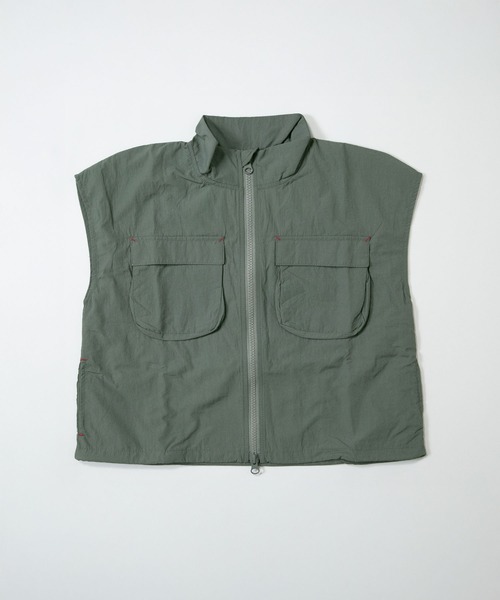 MAKE YOUR DAY（メイクユアデイ）の「ダブルジップナイロンベスト■80～140cm（ベスト・キッズ・ブラック/カーキ・80/90/100/110/120/130/140）」の5枚目の写真
