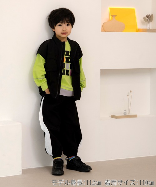 MAKE YOUR DAY（メイクユアデイ）の「ダブルジップナイロンベスト■80～140cm（ベスト・キッズ・ブラック/カーキ・80/90/100/110/120/130/140）」の9枚目の写真
