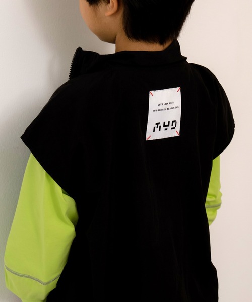 MAKE YOUR DAY（メイクユアデイ）の「ダブルジップナイロンベスト■80～140cm（ベスト・キッズ・ブラック/カーキ・80/90/100/110/120/130/140）」の8枚目の写真