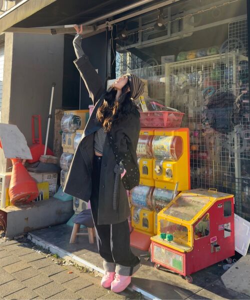 BIBORA（ビボラ）の「ハイネックシングルロングコート（チェスターコート・レディース・その他・FREE）」の4枚目の写真