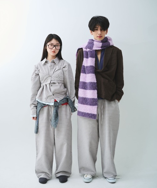 common gull products.(コモンガルプロダクツ)の「駅の吐息図を、シャツとブラに閉じこめる(シャツ/ブラウス・レディース・ネイビー/サックスブルー/グレー系・SMALL/MEDIUM)」の11枚目の写真