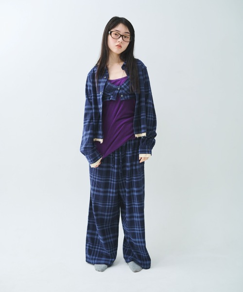 common gull products.(コモンガルプロダクツ)の「駅の吐息図を、シャツとブラに閉じこめる(シャツ/ブラウス・レディース・ネイビー/サックスブルー/グレー系・SMALL/MEDIUM)」の18枚目の写真