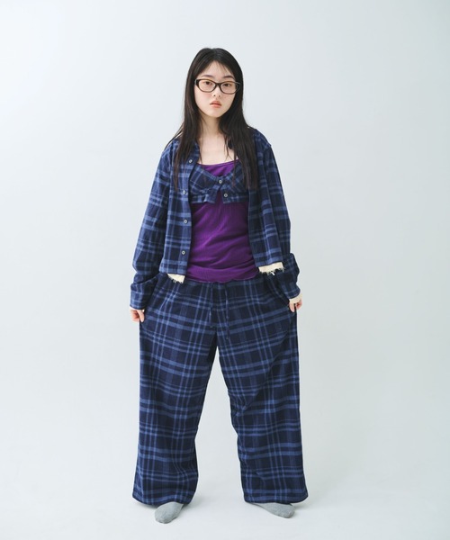 common gull products.(コモンガルプロダクツ)の「駅の吐息図を、シャツとブラに閉じこめる(シャツ/ブラウス・レディース・ネイビー/サックスブルー/グレー系・SMALL/MEDIUM)」の20枚目の写真