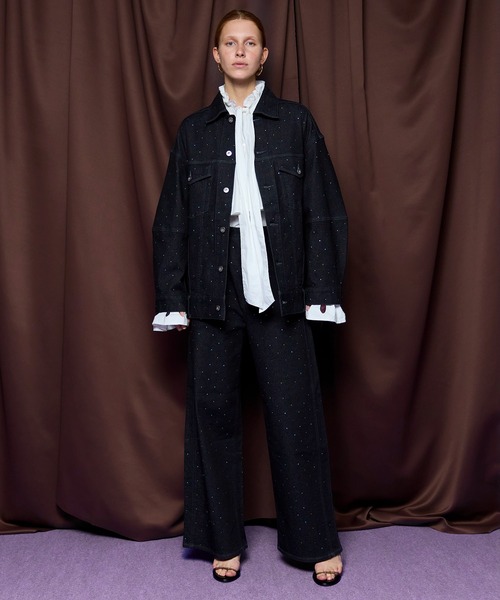 MAISON SPECIAL(メゾンスペシャル)の「2WAY Overstone Denim Jacket/2WAYオーバーストーンデニムジャケット(デニムジャケット・レディース・ネイビー・FREE)」の5枚目の写真