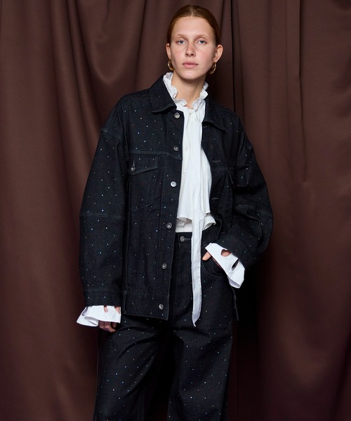 MAISON SPECIAL(メゾンスペシャル)の「2WAY Overstone Denim Jacket/2WAYオーバーストーンデニムジャケット(デニムジャケット・レディース・ネイビー・FREE)」の8枚目の写真