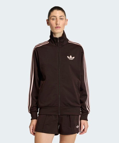 adidas(アディダス)の「ファイヤーバード トラックトップ ルーズ / ジャージ / トラックジャケット / アディダスオリジナルス adidas Originals(ジャージ・レディース・ブラック/カーキ/ブラウン・X-LARGE/SMALL/MEDIUM/LARGE/XX-LARGE/X-SMALL)」の2枚目の写真