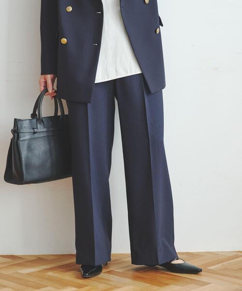 URBAN RESEARCH(アーバンリサーチ)の「『3サイズ展開』タックストレートスラックス(その他パンツ・レディース・ブラック/ネイビー・40/36/38)」の1枚目の写真