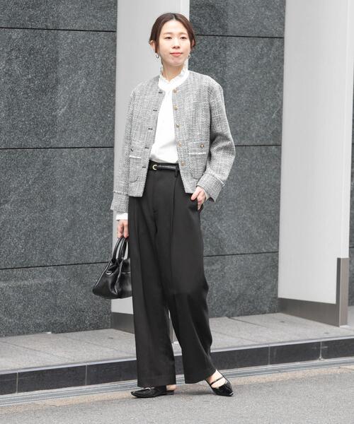 URBAN RESEARCH(アーバンリサーチ)の「『3サイズ展開』タックストレートスラックス(その他パンツ・レディース・ブラック/ネイビー・40/36/38)」の15枚目の写真