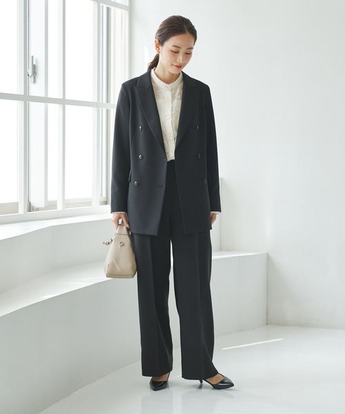 URBAN RESEARCH（アーバンリサーチ）の「タックストレートスラックス（スラックス・レディース・ブラック/ネイビー・40/36/38）」の6枚目の写真