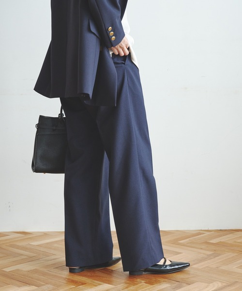 URBAN RESEARCH（アーバンリサーチ）の「タックストレートスラックス（スラックス・レディース・ブラック/ネイビー・40/36/38）」の10枚目の写真