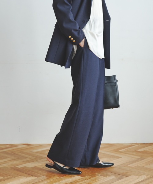 URBAN RESEARCH（アーバンリサーチ）の「タックストレートスラックス（スラックス・レディース・ブラック/ネイビー・40/36/38）」の12枚目の写真