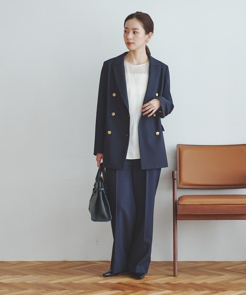 URBAN RESEARCH（アーバンリサーチ）の「タックストレートスラックス（スラックス・レディース・ブラック/ネイビー・40/36/38）」の14枚目の写真