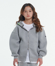 GET IT ON（ゲットイットオン）の「Junior Oversized Signature Hooded Zip-Up_Grey（ブルゾン・キッズ）」