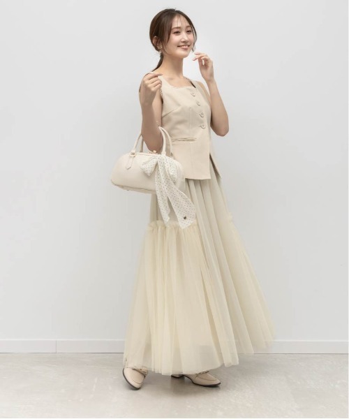 RANDA（ランダ）の「2WAY スカーフ付きエンボスロゴボストンバッグ（ハンドバッグ・レディース・ブラック/ブラウン/アイボリー・FREE）」の8枚目の写真