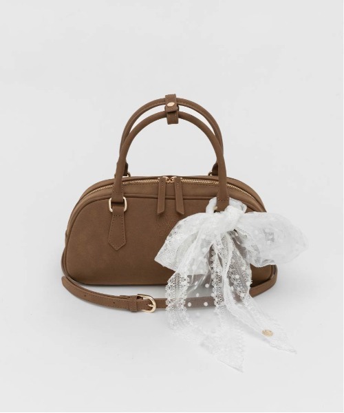 RANDA（ランダ）の「2WAY スカーフ付きエンボスロゴボストンバッグ（ハンドバッグ・レディース・ブラック/ブラウン/アイボリー・FREE）」の19枚目の写真