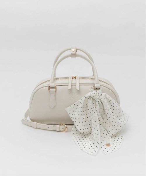 RANDA（ランダ）の「2WAY スカーフ付きエンボスロゴボストンバッグ（ハンドバッグ・レディース・ブラック/ブラウン/アイボリー・FREE）」の21枚目の写真