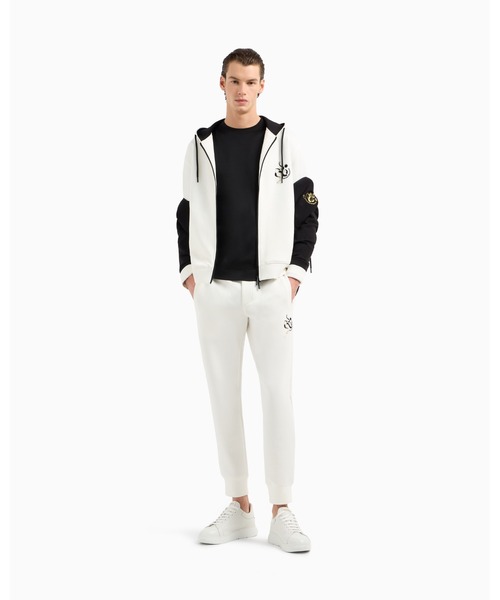 EMPORIO ARMANI（エンポリオアルマーニ）の「【エンポリオ アルマーニ】ASV セーター リヨセル混紡ジャージー（Tシャツ/カットソー・メンズ・ブラック/オフホワイト・MEDIUM/LARGE/SMALL/XX-LARGE/X-LARGE）」の6枚目の写真