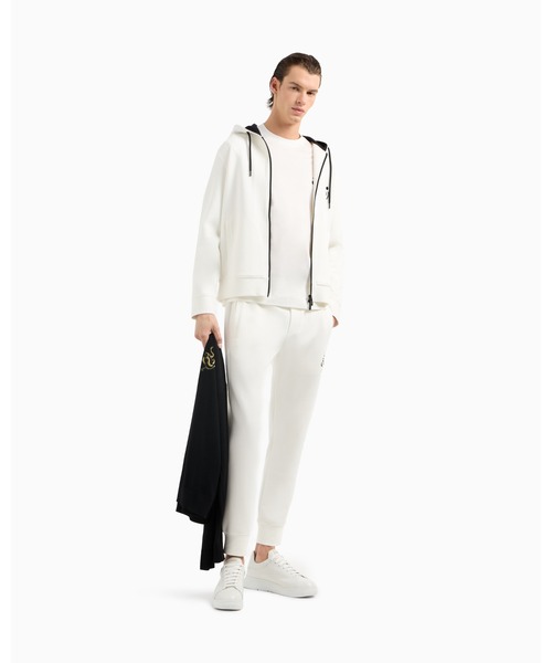 EMPORIO ARMANI（エンポリオアルマーニ）の「【エンポリオ アルマーニ】ASV セーター リヨセル混紡ジャージー（Tシャツ/カットソー・メンズ・ブラック/オフホワイト・MEDIUM/LARGE/SMALL/XX-LARGE/X-LARGE）」の10枚目の写真