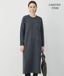 【WEB限定】 ウールブレンドダブルフェイス ニットワンピース