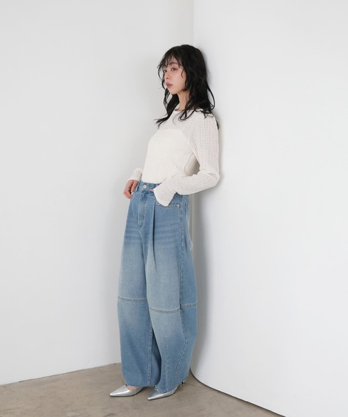 LIAN（リアン）の「コクーンデニムパンツ（デニムパンツ・レディース・ブラック/ブルー/ブルー系その他・SMALL/MEDIUM）」の15枚目の写真