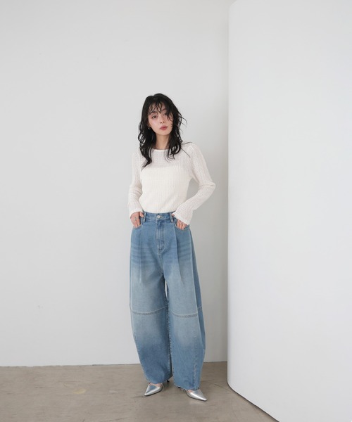 LIAN（リアン）の「コクーンデニムパンツ（デニムパンツ・レディース・ブラック/ブルー/ブルー系その他・SMALL/MEDIUM）」の17枚目の写真