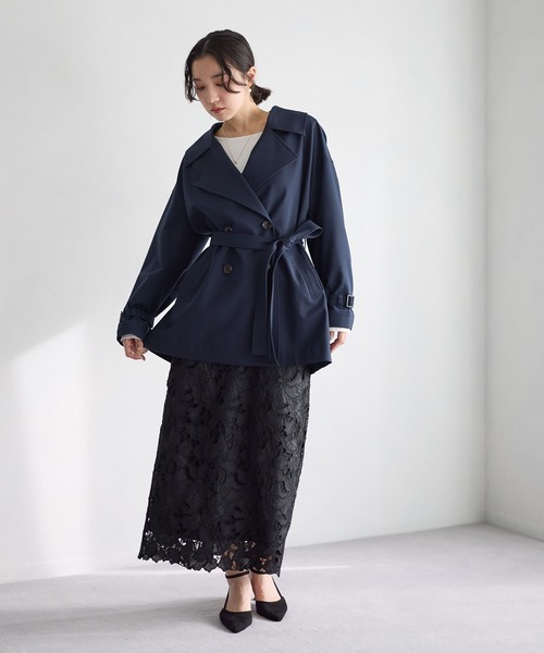 Andemiu（アンデミュウ）の「レースIラインスカート639088（スカート・レディース・ブラック/アイボリー/ピンクベージュ・SMALL/MEDIUM）」の11枚目の写真