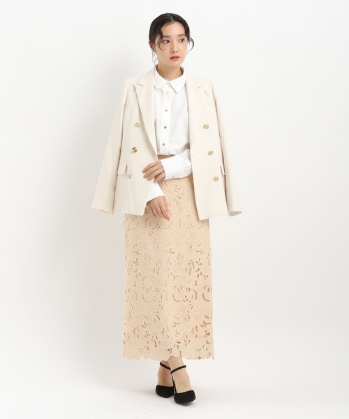 Andemiu（アンデミュウ）の「レースIラインスカート639088（スカート・レディース・ブラック/アイボリー/ピンクベージュ・SMALL/MEDIUM）」の20枚目の写真