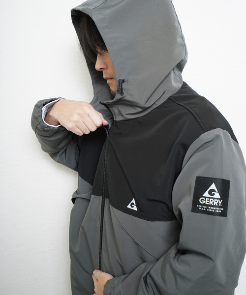 GERRY（ジェリー）の「GERRY ナイロンライクマウンテンパーカー（マウンテンパーカー・メンズ・ベージュ/カーキ系/ブラック/グレー・MEDIUM/LARGE/X-LARGE）」の8枚目の写真