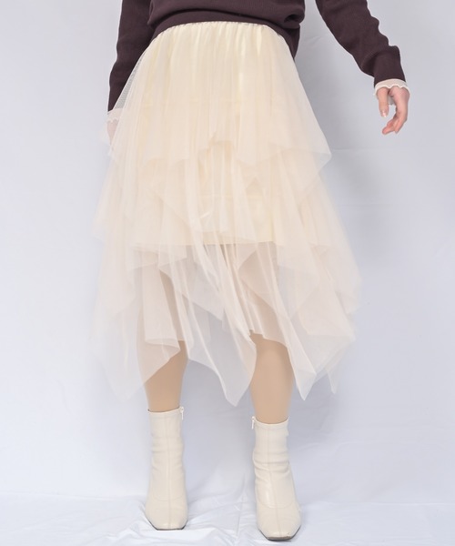 Alite cloth(アリーテクロス)の「シアープリーツスカート(スカート・レディース・ホワイト/ブラウン/ブラック・FREE)」の1枚目の写真