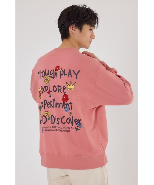 RODEO CROWNS WIDE BOWL(ロデオクラウンズワイドボウル)の「ドローイングスウェット(スウェット・メンズ・オフホワイト/オレンジ系その他/ブラック・MEDIUM/LARGE)」の19枚目の写真