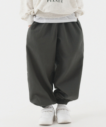 PIANER KIDS（ピアネールキッズ）の「コットンワイドバンディングジョガーパンツ（チャコール）（スウェットパンツ）」