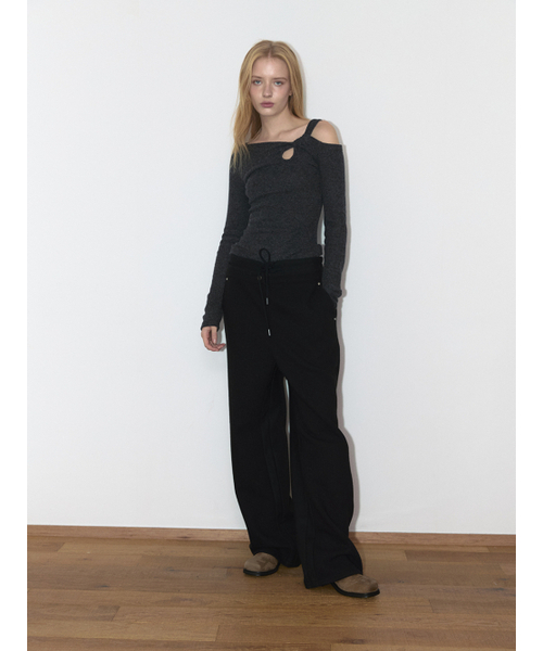 ASURA（アスラ）の「FABRIC MIX WOOL PANTS (BLACK)（その他パンツ・レディース・その他・ONE SIZE）」の4枚目の写真