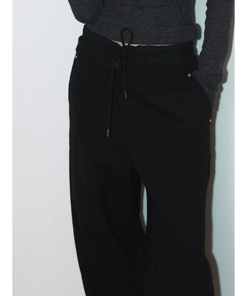 ASURA（アスラ）の「FABRIC MIX WOOL PANTS (BLACK)（その他パンツ・レディース・その他・ONE SIZE）」の6枚目の写真