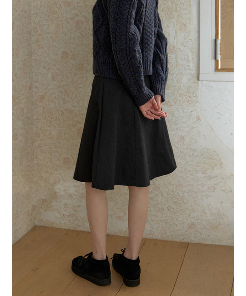 KINDABABY(カインダベイビー)の「basic flare midi skirt - charcoal(スカート・レディース・その他・S/M)」の1枚目の写真
