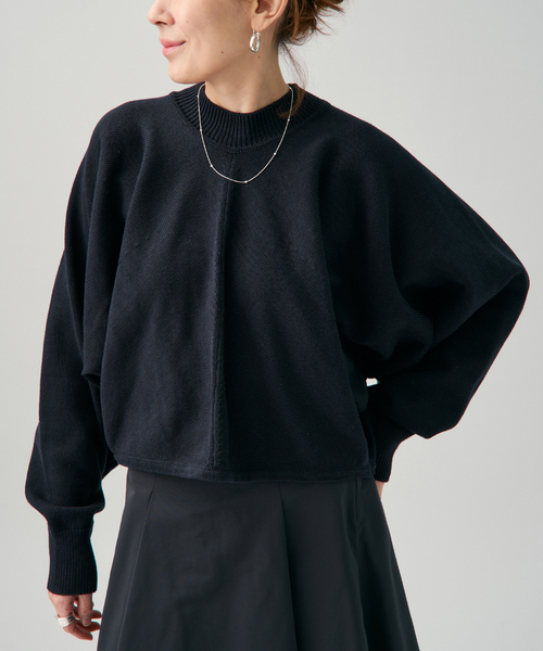 VERMEIL par iena(ヴェルメイユパーイエナ)の「マーセライズドルマンプルオーバー(ニット/セーター・レディース・ホワイト/ネイビー/ボルドー・FREE)」の2枚目の写真