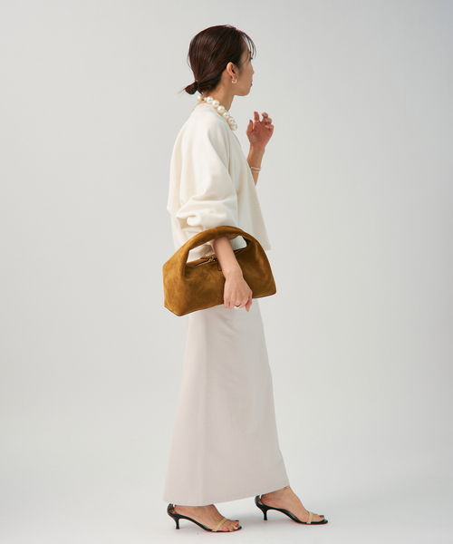 VERMEIL par iena(ヴェルメイユパーイエナ)の「マーセライズドルマンプルオーバー(ニット/セーター・レディース・ホワイト/ネイビー/ボルドー・FREE)」の8枚目の写真